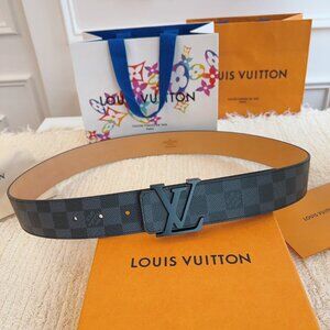 Louis Vuitton Monogram Eclipse Reversible Initiales Belt